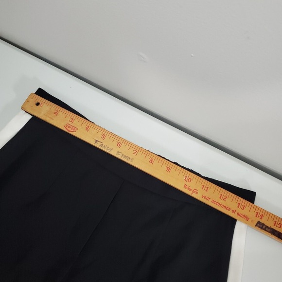 Babaton Dexter Womens Tuxedo Pants Size 4 Black White Stripe Cropped Pull On - Picture 9 of 14